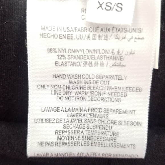 BCBG Leggings Small Black Beaded Ankle Length Size XS/S - Picture 5 of 5